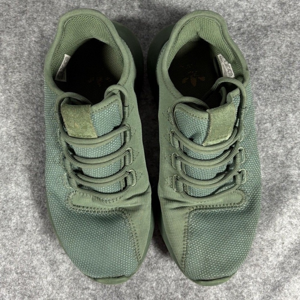 Adidas Originals Tubular‎ Shadow Olive Green Knit Sneakers Low Top Trainers Sz 6